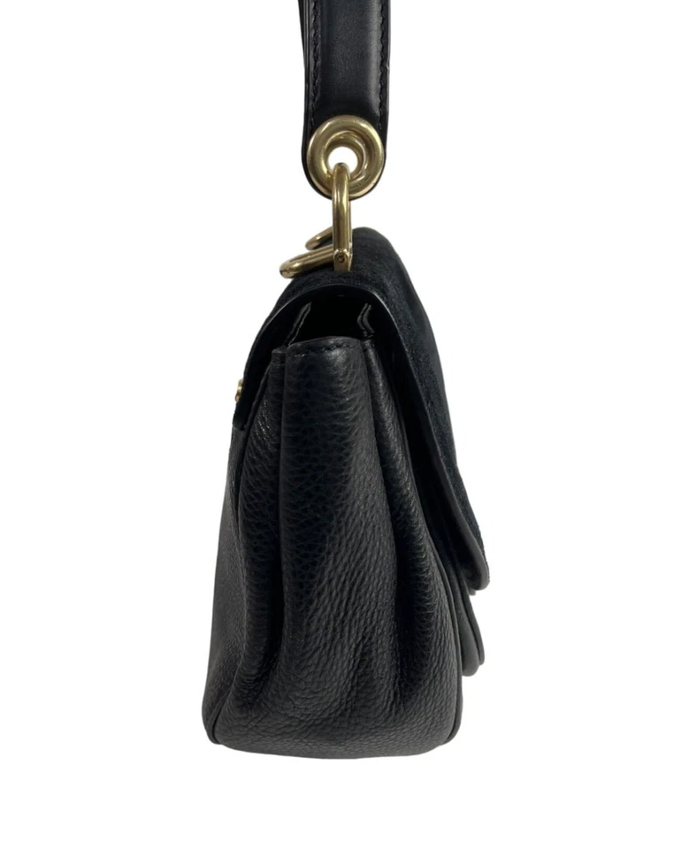 Michael Kors Women's Black Leather Suede & Gold Tone Hardware Handbag Sz M - Image 4 of 4