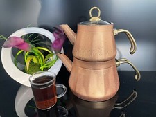 Granit-Teekannen-Set - Obere Teekanne (1,1 Liter) untere Teekanne (2,1 Liter)