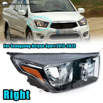 Right Headlights For Ssangyong Actyon Sport 2013-2023 Driving Light Assembly