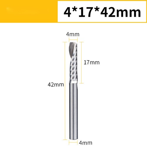 Z=1, poliert,VHM Schaftfräser, Einzahnfräser Ø 2 bis 12 mm, 3 - 70mm Lang NEU - Picture 28 of 33