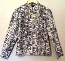 Molly & Max Jacket Women's Size Petite M Zippered Black Gold