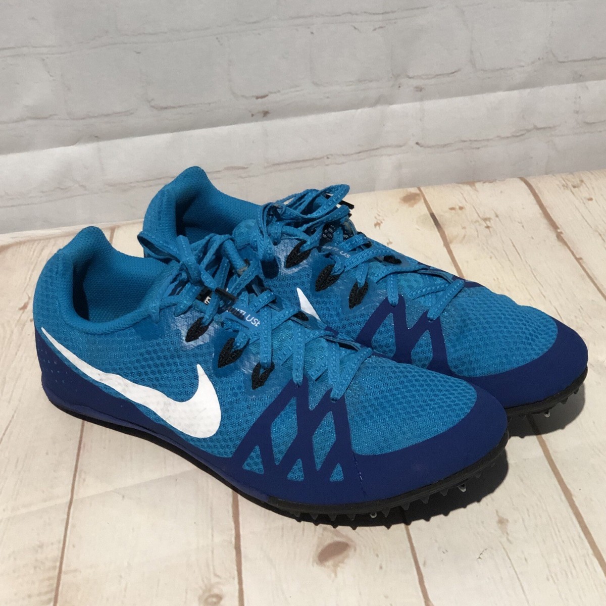 Nike Zoom Rival M Track Sprint Spikes Shoes 806555-414 Blue 