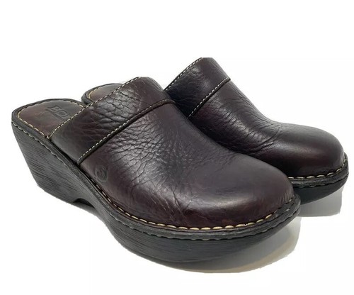 Born Casual Clog Wedge Mules Comfort 
