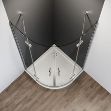 IMPTS Duschkabine Runddusche Viertelkreis Duschabtrennung NANO Halbrund Dusche