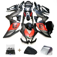 Fairing Kit For Aprilia RSV4 1000 2010-2015 Matte Red Black ABS Body +Bolts Set