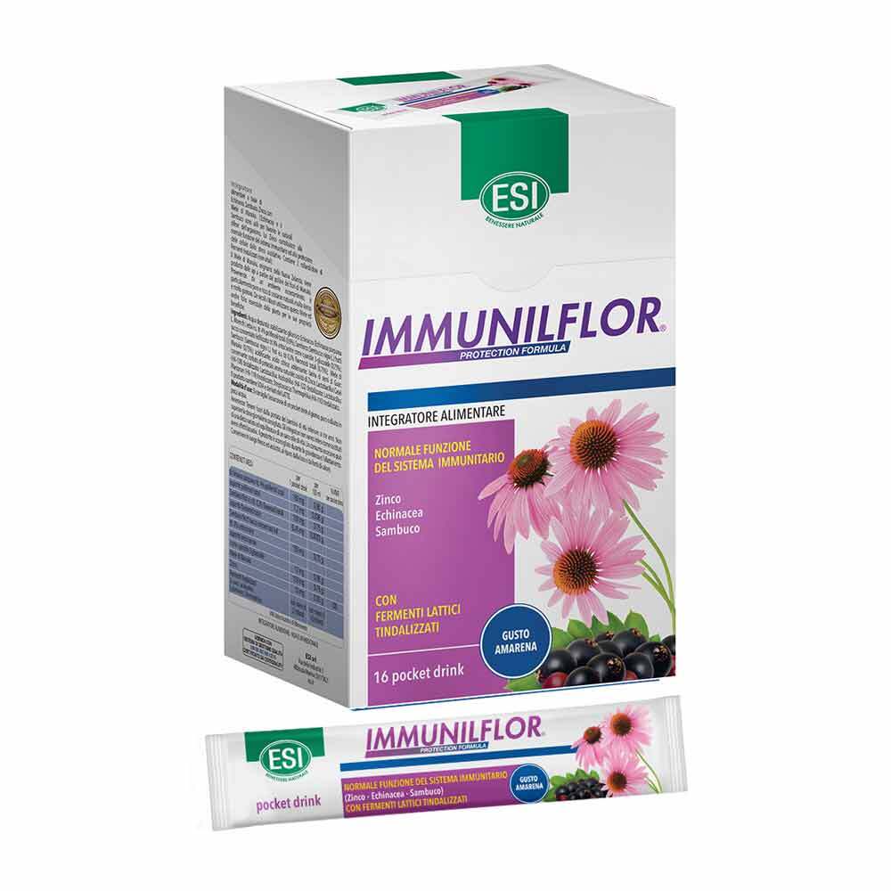 ESI Immunilflor - Integratore per Rinforzare il Sistema Immunitario, 16 Stick