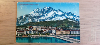 Postkarte Luzern Luzern Bahnhof u Pilatus 14.08.1952 gel_12