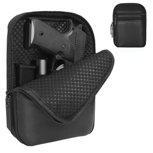Tactical Concealed Pistol Gun Bag Magazine Pouch PU Leather Waist Bag Outdoor - Picture 2 of 6