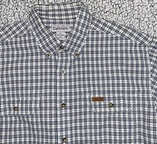 Carhartt Vintage Plaid Button Down Shirt Size Large Union Made In The USA
