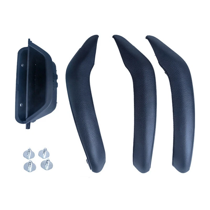 Manija interior de puerta de coche de fibra de carbono de cuero para BMW X3 X4 2015 2016 17 7 piezas Foto 3 de 4