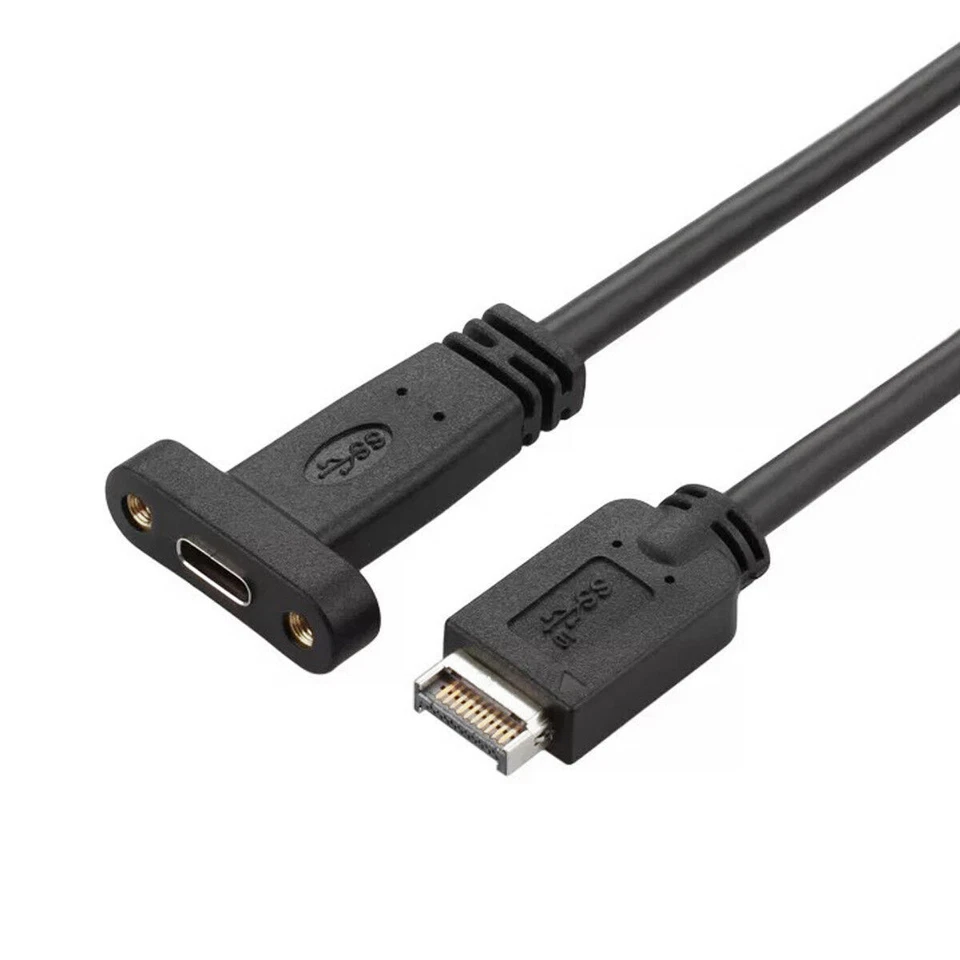 USB 3.1 Front Panel Header ASUS Z270 z370 to USB-C Type-C Female Extension Cable - Image 4 of 4