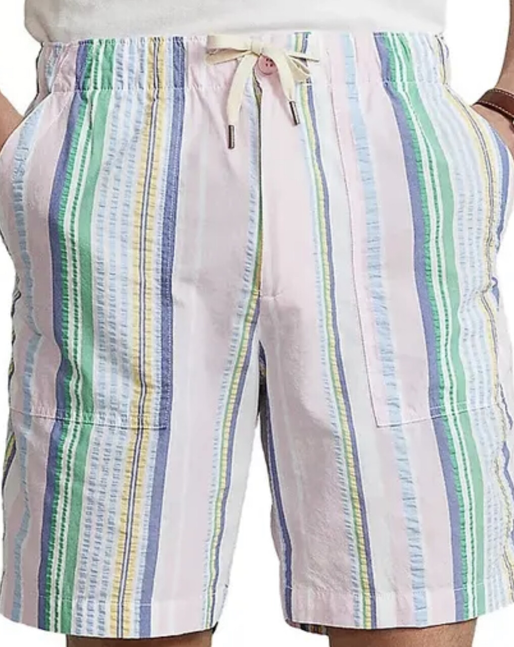 Polo Ralph Lauren Pony Relaxed Fit Pantaloncini da Golf Elasticizzati Fit a Righe