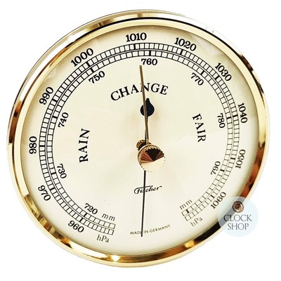 8.4cm Gold Barometer Insert With Ivory Dial By FISCHER | eBay Australia