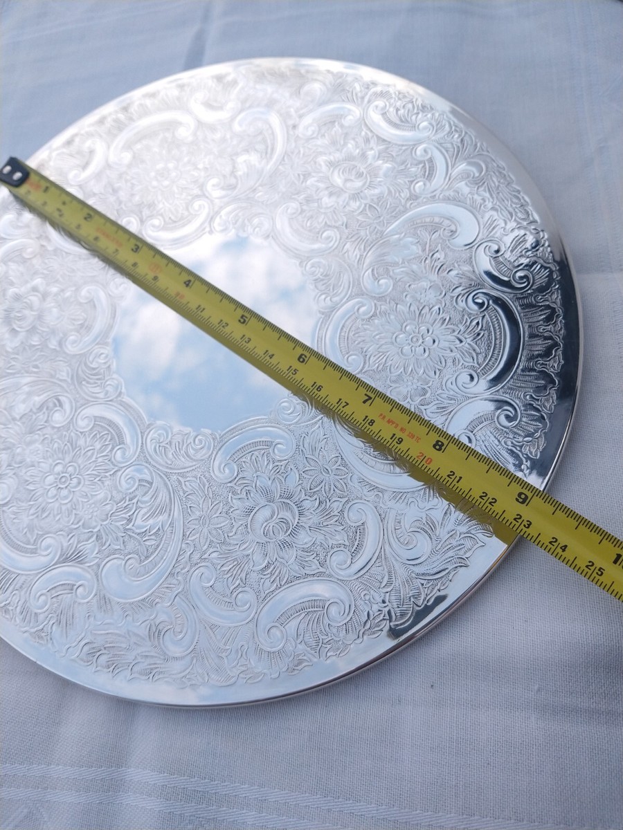 1 Rare LARGE Barker Ellis Harrods Silver Plate Table Mats - more