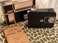 Cine-Kodak Eight Model-60 f/1.9 8mm Movie Film Camera w/Instructions Box