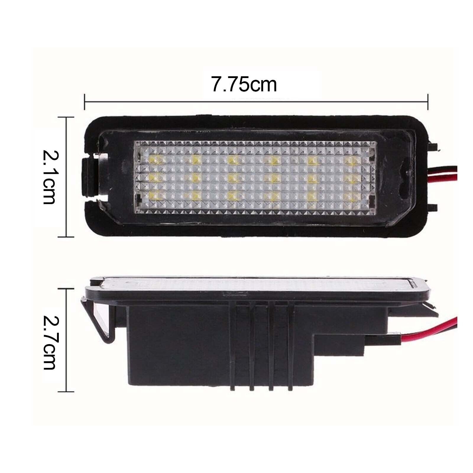 2x LED Number Plate Light VW Golf GTI MK4 MK5 MK6 Passat Polo Eos