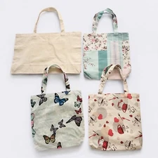 Set of 4 Handmade Shopping Bags | Reusable Grocery Shopping Totes | Market Tot