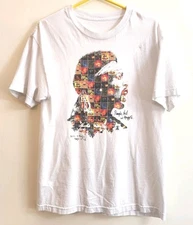 Jimi Hemdrix Graphic T-Shirt White (SS Uni-Sex Adult L) People, Hell and Angels