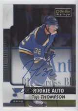 2017-18 O-Pee-Chee Platinum Rookie Autos Tage Thompson #R-TT Auto 06qf
