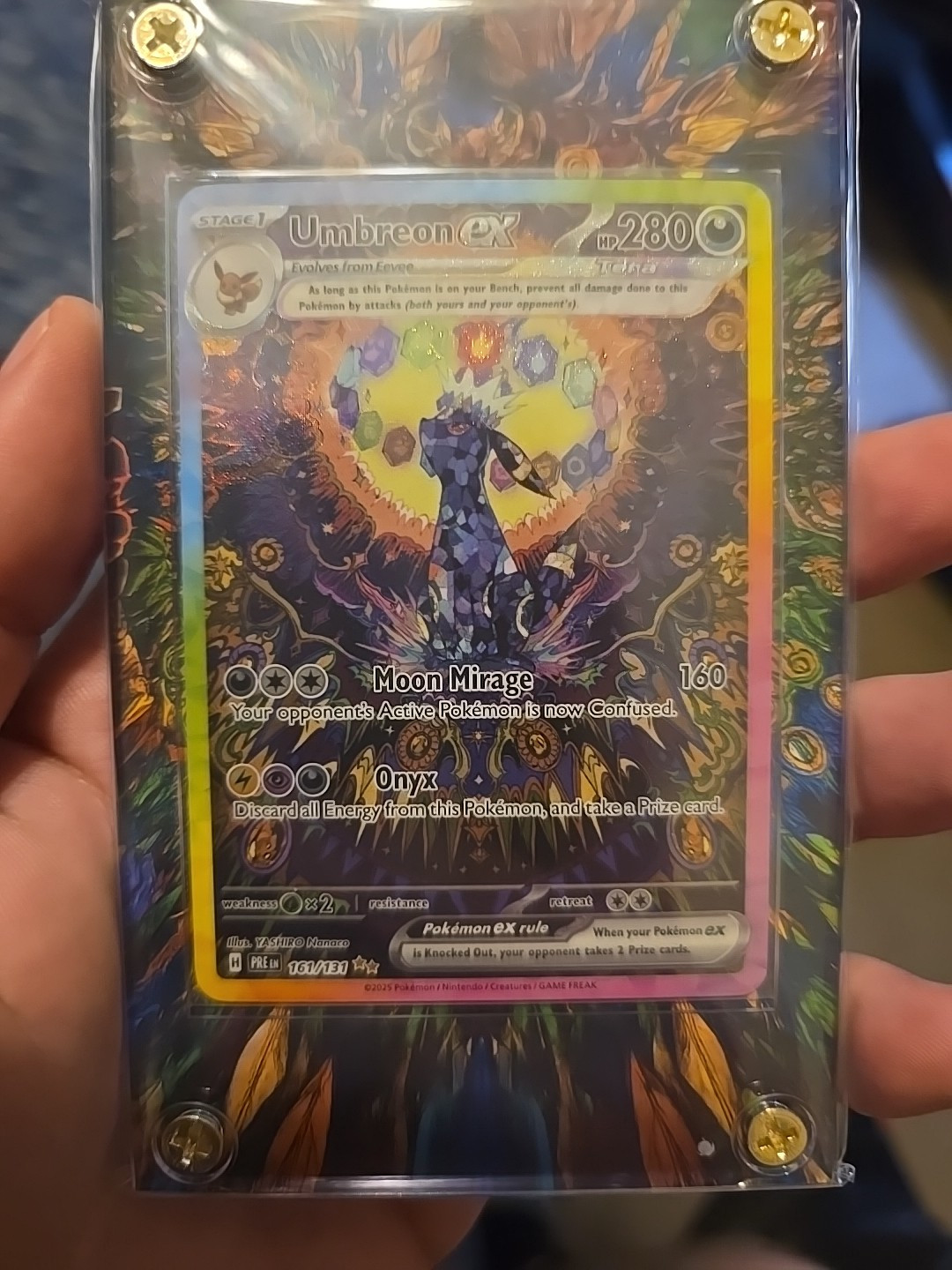 Pokemon Umbreon EX SIR 161/131 Prismatic Evolutions Custom Pokemon Umbreon EX SIR 161/131 Prismatic Evolutions Custom