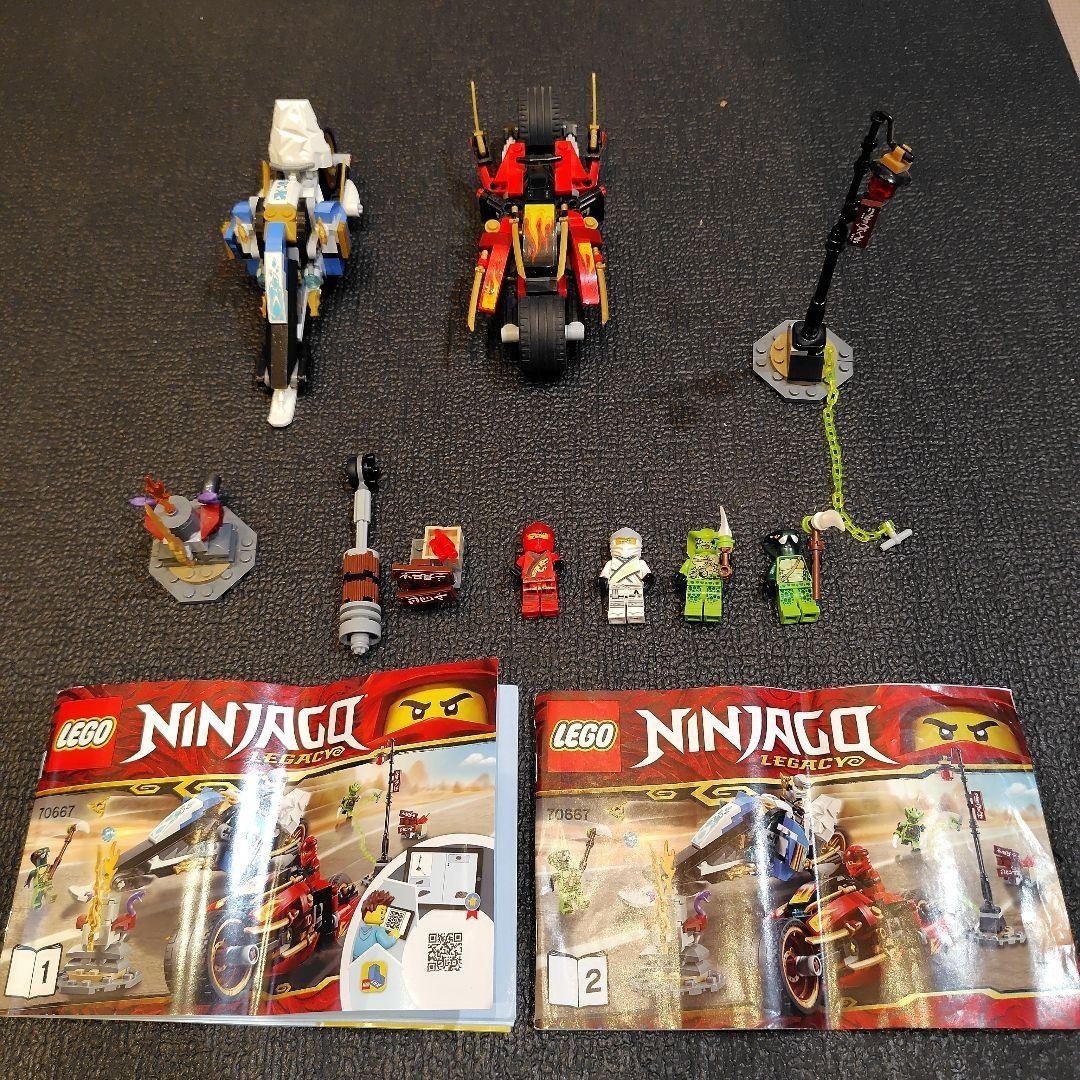 LEGO NINJAGO Kai's Blade Cycle & Zane's Snowmobile 70667 70638