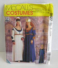 McCall's 9427 Renaissance Maidens Costumes Pattern Misses' L, XL 16-22 Uncut