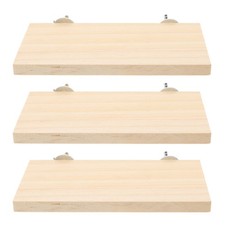 3 Pcs Bird Perch Stand Cage Accessories Solid Wood Wooden Platform