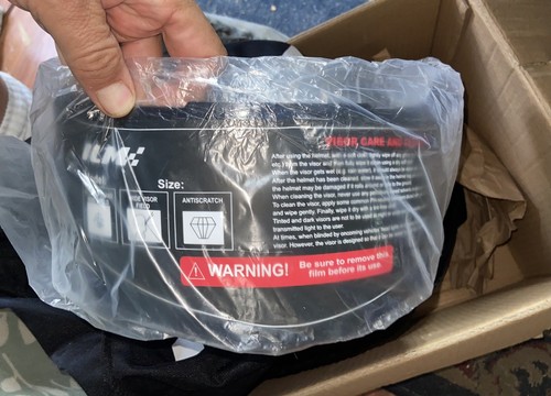 Unused ILM Full Face Silver MOTORCYCLE Helmet Model 313 w/ Bag & Box Size XL - Picture 6 of 8