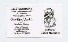 vintage one eyed jack armstrong lyle tuttle copy antique tattoo card las vegas