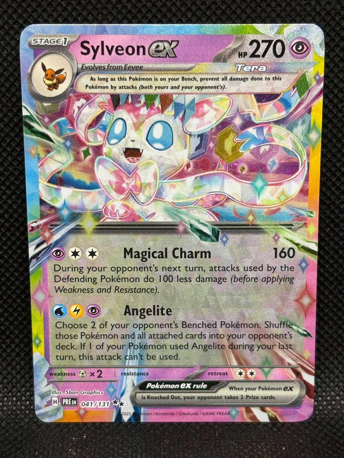 Sylveon ex 041/131 Pokemon Sv: Prismatic Evolutions Holo NM Near Mint
