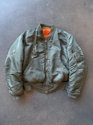 Vintage 1960s 1965 Alpha Industries MA-1 USAF MIL-J-8279D Bomber Flight Jacket