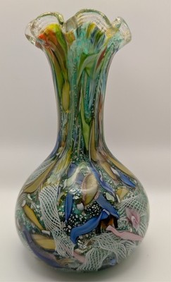 Vase AVEM Murano Bizantino Millefiori Mitte 20. Jahrhundert