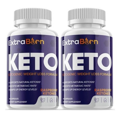 2 Pack - Extra Burn Keto Diet Pills,Weight Loss,Fat Burner,Metabolism Supplement
