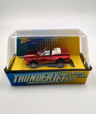 Ford Mustang Convertible Red Chrome HO Slot Car Johnny Lightning ThunderJet 500