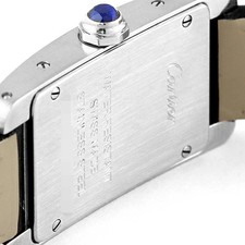 CARTIER Tank American SM WSTA0016 SS x Leather 34.8mm x 19.0mm Silver Dial [Watc 4