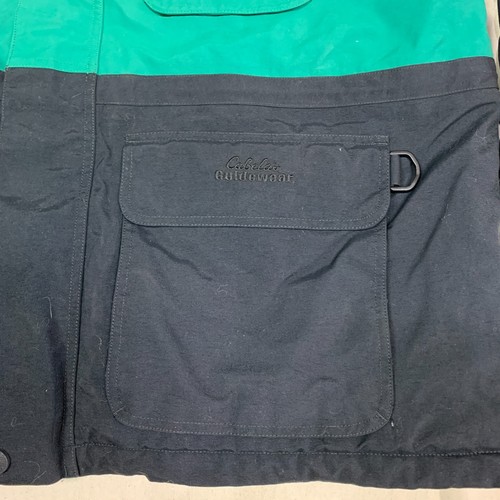 VTG Cabela’s Guidewear Fishing GORE-TEX Jacket Mens 2XL Outdoor Gear Green Black - Picture 8 of 13