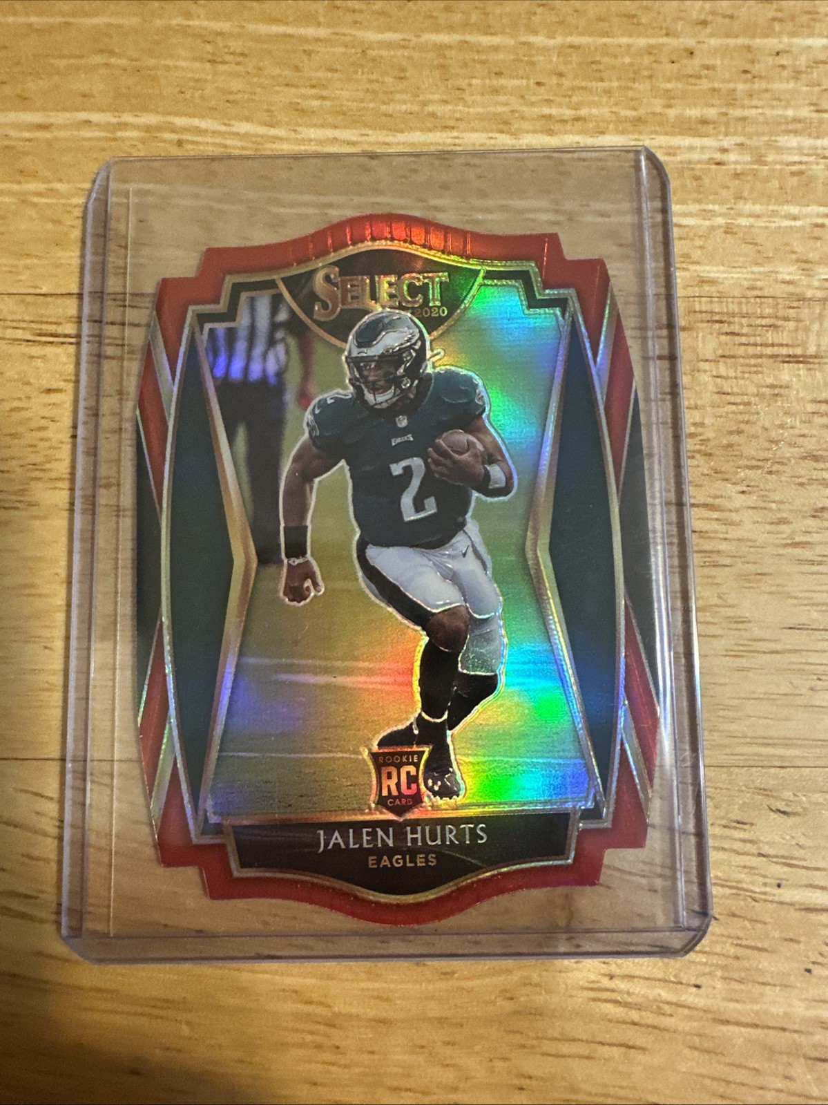 2020 Panini Select - Premier Level Jalen Hurts #150 Red Prizm Die-Cut (RC)