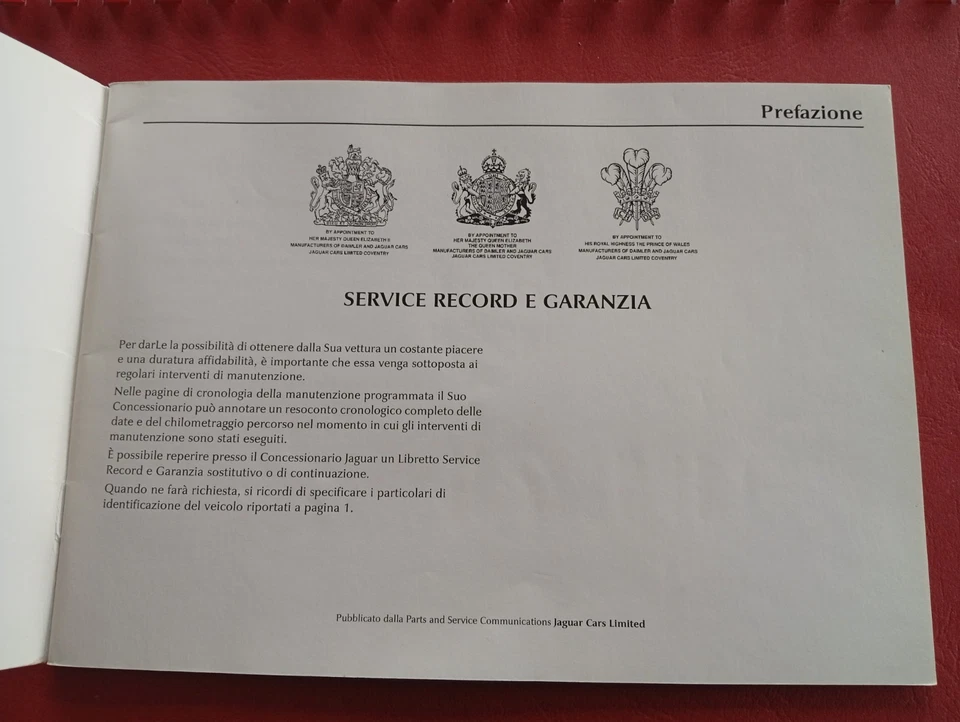 JAGUAE S-TYPE Libretto SERVICE GARANZIA TAGLIANDI originale Jaguar - Immagine 2 di 4