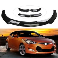 Front Bumper Lip Splitter Lower Spoiler Gloss Black For Hyundai Tiburon Body Kit