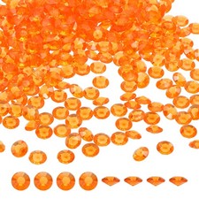 1000 Pcs Wedding Table Scatter Confetti Fake Crystals (Orange, 8mm)