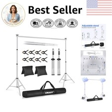Sturdy 10x7FT Aluminum Backdrop Stand with Clamps for Events and Photography