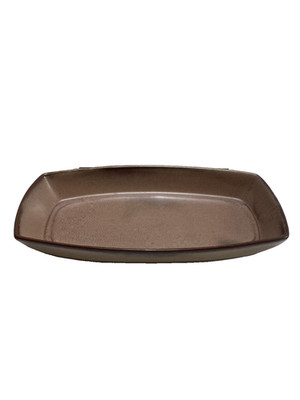 Vintage Frankoma Pottery 5Q Serving Platter Tray Plainsman Oval Brown Ceramic