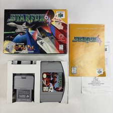 Nice! StarFox 64 N64 - Nintendo 64 - Big Box w/ Rumble Pak Box Manual