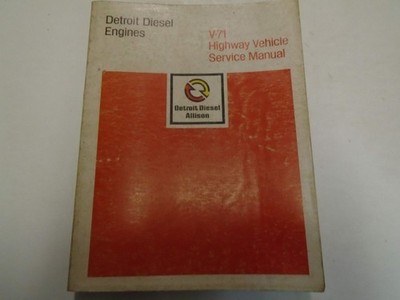 Detroit Diesel Engines Allison V-71 Service Repair Shop Manual Book Highway ...