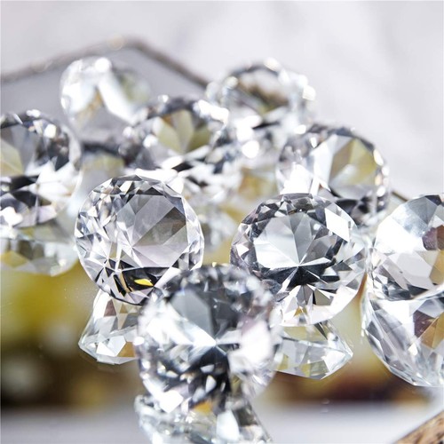 Pack of 10 Crystal Diamond Jewel Home Decor, Wedding Table Decoration, Glass ... - Picture 5 of 7