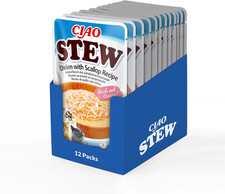 Ciao Stew by Wet Cat Food - Chicken with Scallop - 12 Packs (480G Total) / Mois 3.30 per kilo