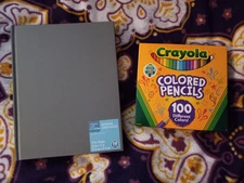 Artist's Loft Hardbound Sketchbook 8.5" x 11" 110 Sheets (Gray) w 100 pencils