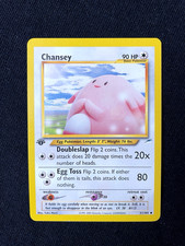 chansey holographic pokemon card 1st edition Chansey, Base Set Unlimited, English Pokemon main image 0