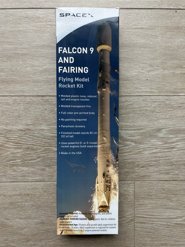 Spacex Falcon 9 Rocket Model Open Box Never Flown All Pieces Included