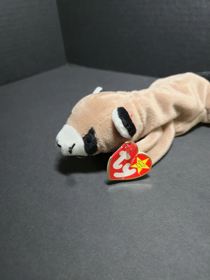 LINGO TY Beanie Baby The Raccoon 1995 de colección muy raro con etiqueta Foto 2 de 4